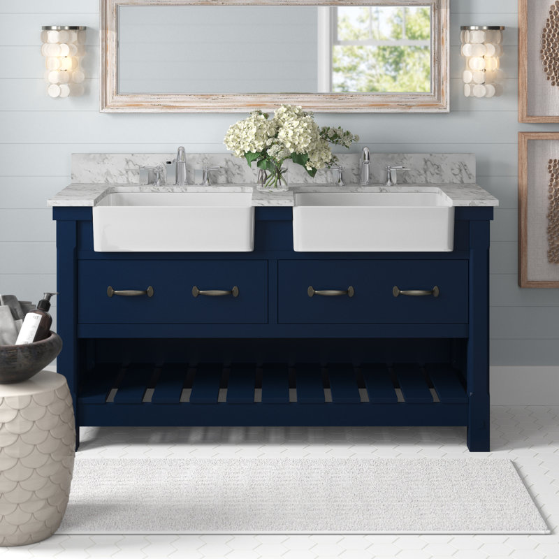 Breakwater Bay Nelia 61" Double Bathroom Vanity Set & Reviews